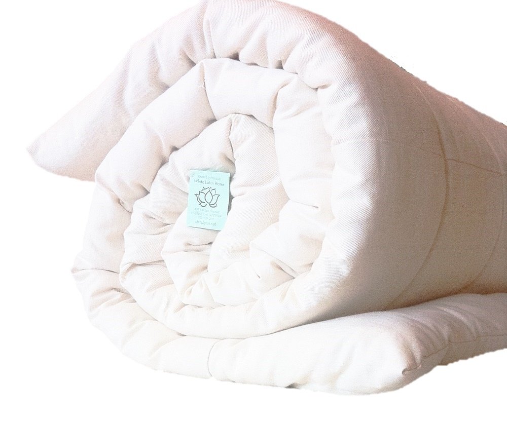 white lotus home ocmt01 有机棉床垫套,* 有机斜纹外套,幼儿,米白色